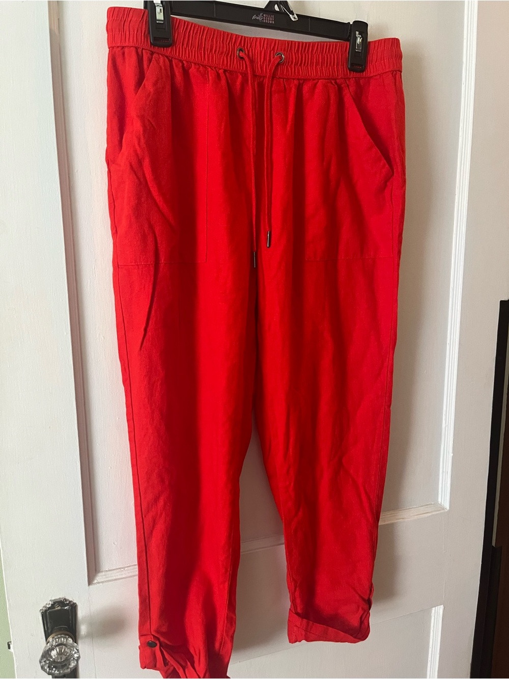 Linen Red Jules & Lepold pants in size M